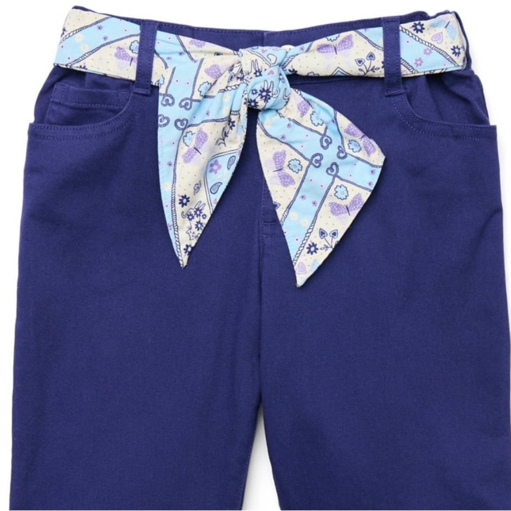 Wonder Nation Little Girls Bermuda Shorts with Scarf Belt